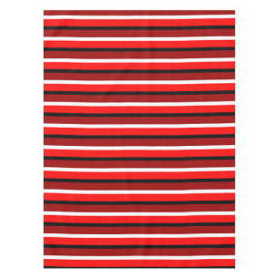 Red And Maroon Red Stripes Pattern Design Tablecloth