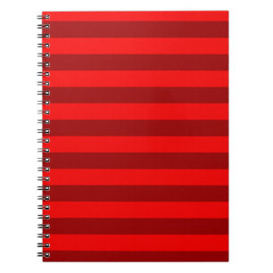 Red and Maroon Stripes Design Notebook