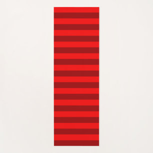 Red and Maroon Stripes Design Yoga Mat
