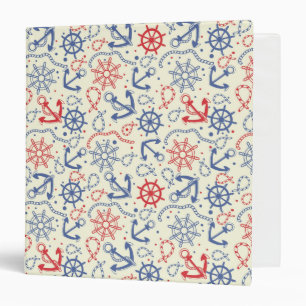 Red and navy background with anchor binder