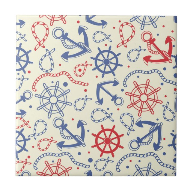 Red and navy background with anchor tile (Front)