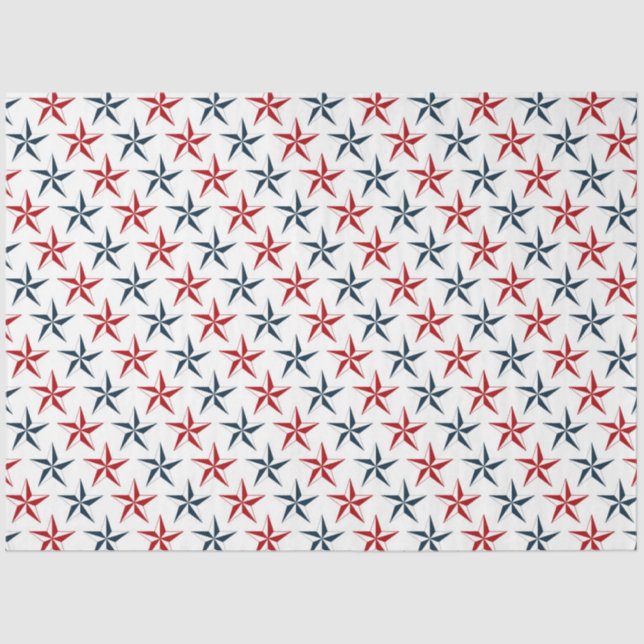 Red and Navy Nautical Series Design 16 Tissue Paper (Front)