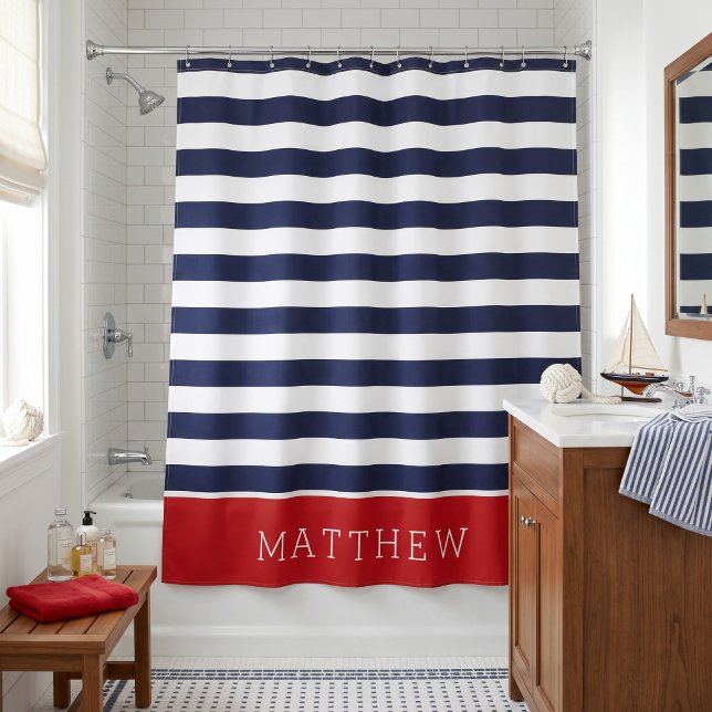 Red and Navy Stripes Monogram (Creator Uploaded)