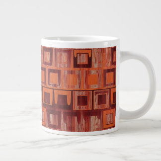 red and orange abstract large coffee mug