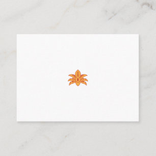 red and orange colour illustration place card