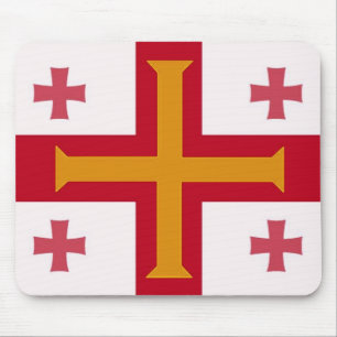 Red and Orange Cross Mouse Pad