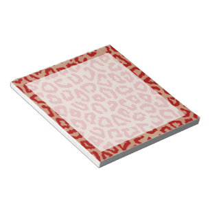 Red and Orange Leopard Notepad