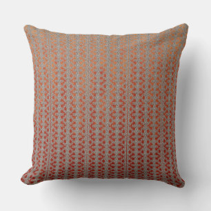 Red and Orange Ombre Pattern Throw Pillow