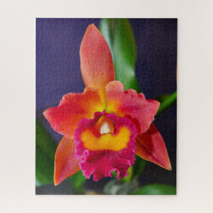 Red and Orange Orchid Jigsaw Puzzle