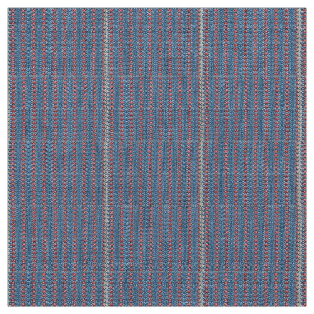 Red and orange paint swirls together, creating a v fabric (Swatch)