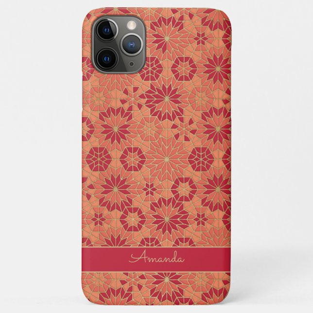 Red and Orange Pattern Case-Mate iPhone Case (Back)