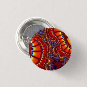 Red and Orange Remix 1 Inch Round Button