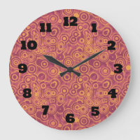 Red and Orange Retro Circles Faded Pattern
