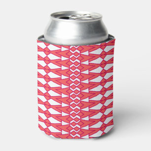 Red and Pink Bowties Can Cooler
