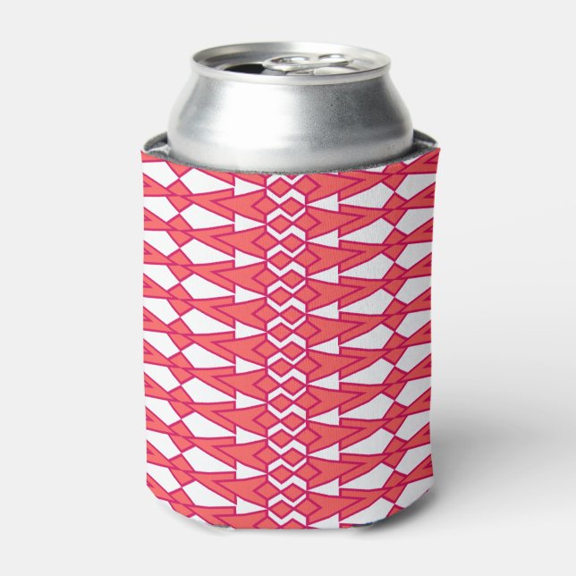 Red and Pink Bowties  Can Cooler (Can Front)