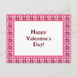 Red and Pink Bubble Pattern Invitation Postcard