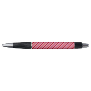 Red and Pink Candy Cane, Fun Colourful Stripes Pen
