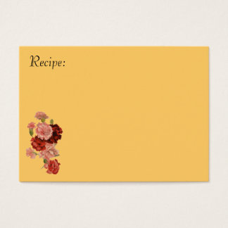 Red and Pink Carnation Recipe Card