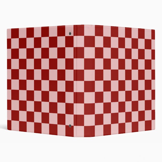 Red and Pink Chequerboard Binder (Background)