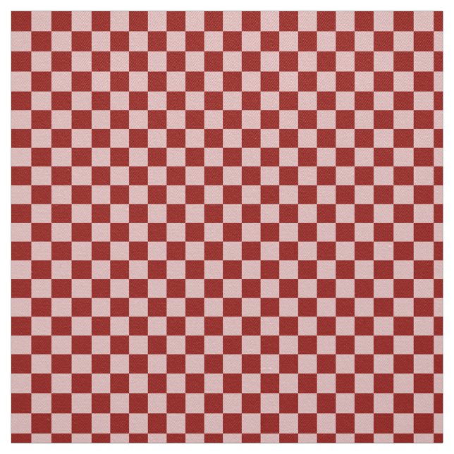 Red and Pink Chequerboard Fabric (Swatch)