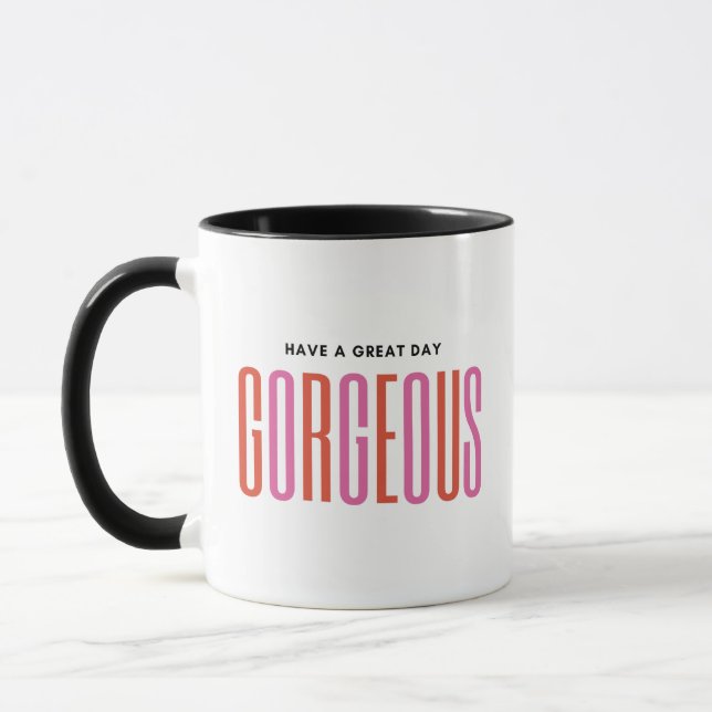 Red and Pink Elegant Romance Couple Mug (Left)