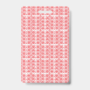 Red and pink floral graphics featuring geraniums i badge
