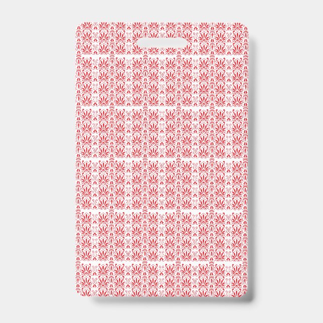 Red and pink floral graphics featuring geraniums i badge (Front)
