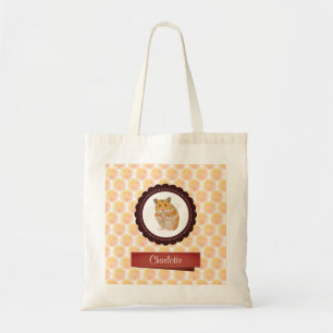 Red and Pink Girls Hamster Tote Bag