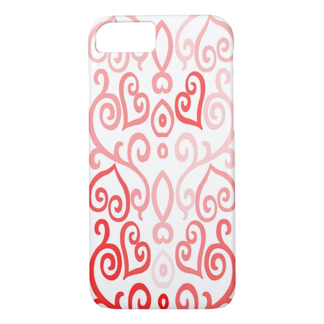 Red and Pink Heart Pattern Case-Mate iPhone Case (Back)