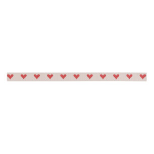 Red and Pink Heart Valentine's Day Gift Favor Grosgrain Ribbon