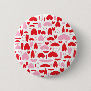 Red And Pink Hearts 2 Inch Round Button