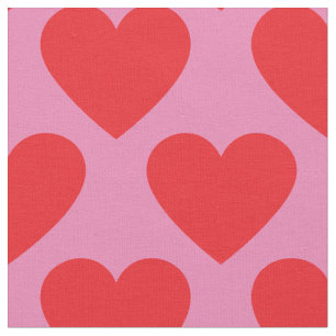 Red and Pink Hearts Fabric