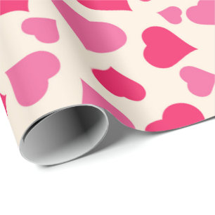 Red and Pink Hearts Gift Wrapping Paper