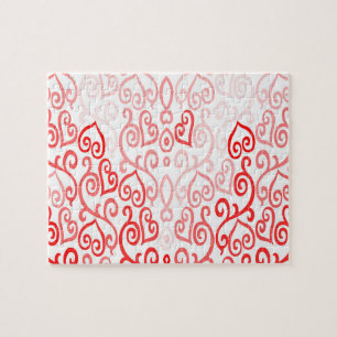 Red and Pink Hearts Jigsaw Puzzle
