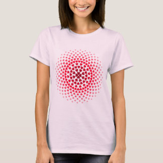 Red and pink hearts mandala T-Shirt