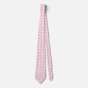 Red And Pink Hearts Pattern Tie