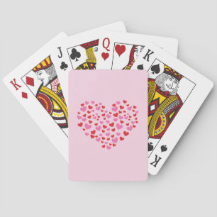 Red And Pink Hearts Playing Cards