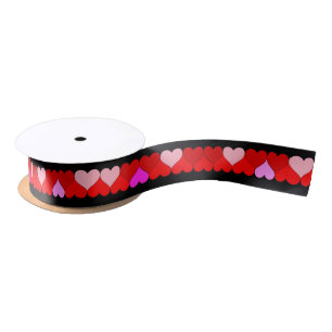 Red and Pink Hearts Valentine's Day   Satin Ribbon