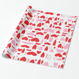 Red And Pink Hearts Wrapping Paper