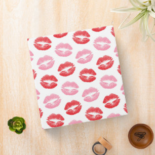 Red and Pink Lips, Pattern Of Lips, Lipstick, Kiss Binder