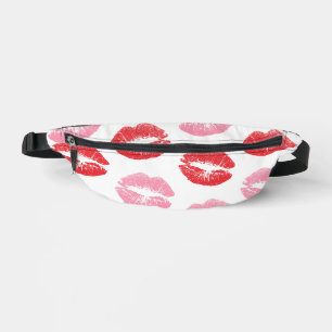 Red and Pink Lips, Pattern Of Lips, Lipstick, Kiss Fanny Pack