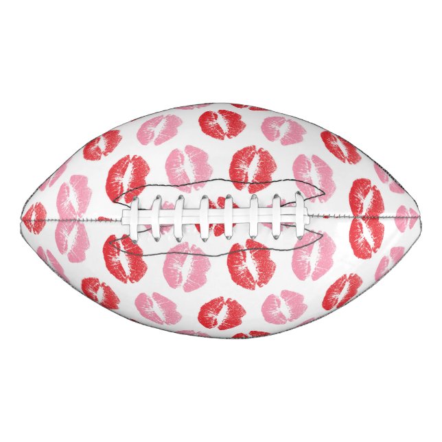 Red and Pink Lips, Pattern Of Lips, Lipstick, Kiss Football (Front)