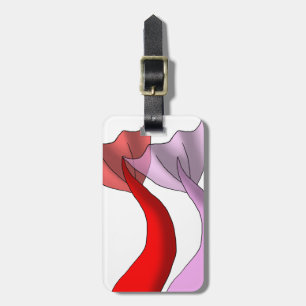 Red and Pink Mermaid Tails Luggage Tag