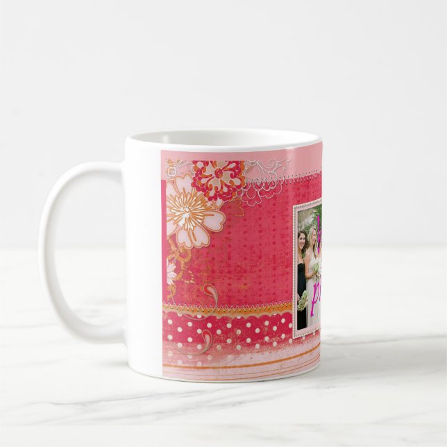 Red and Pink Mug (Left)