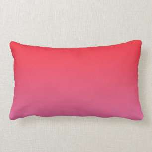 “Red And Pink Ombre” Lumbar Pillow
