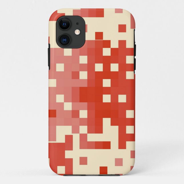 Red and Pink Pixel Pattern Case-Mate iPhone Case (Back)