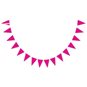 Red and pink polka dot wrapping paper with evenly bunting flags