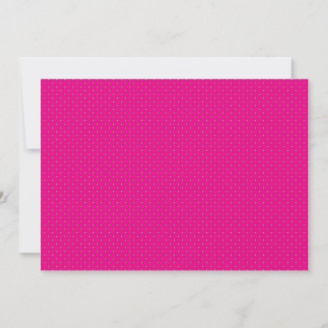 Red and pink polka dot wrapping paper with evenly  thank you card (Front)