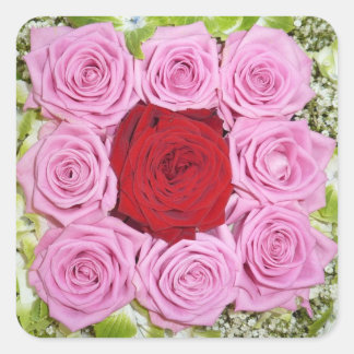 Red and Pink Roses Sticker