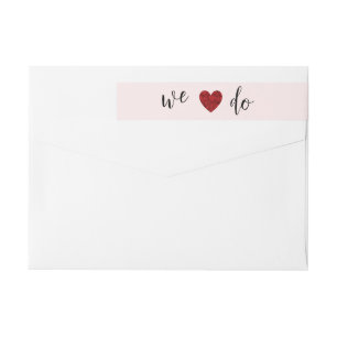 Red and Pink Roses Wedding Wrap Around Label